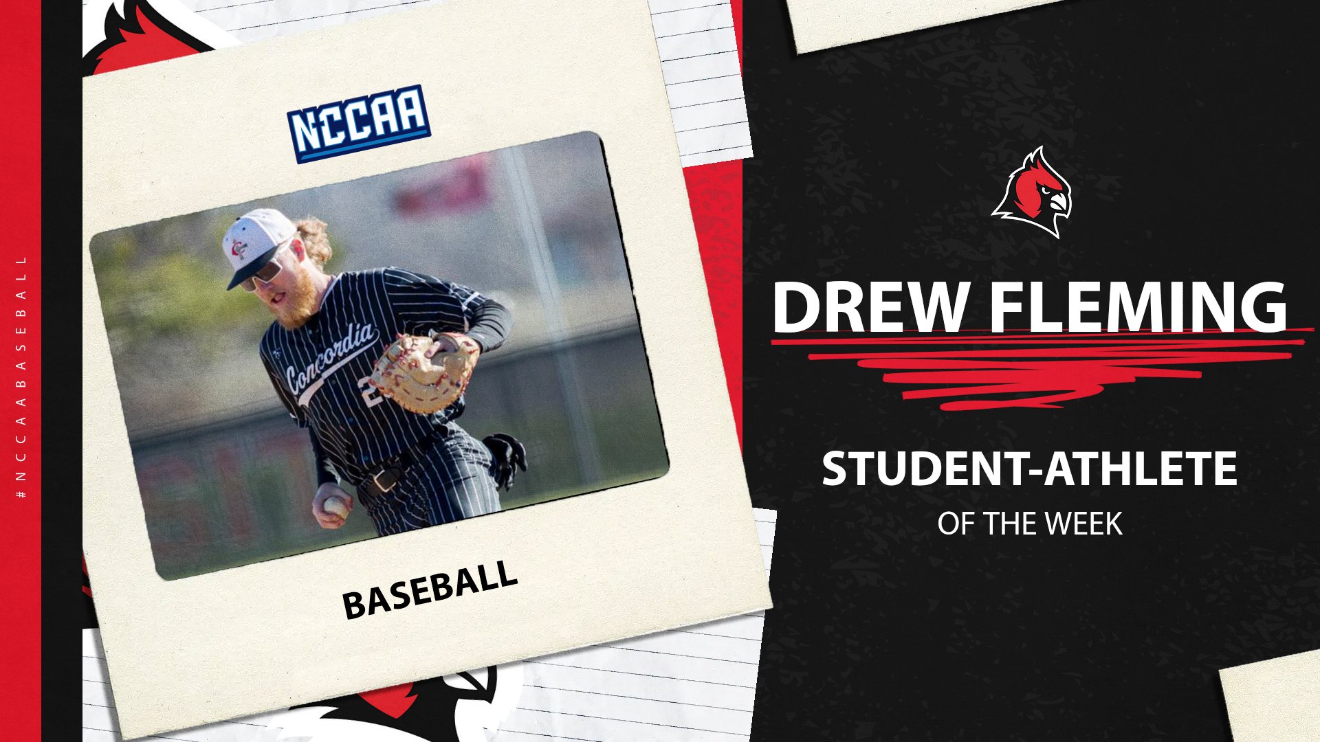 Drew Fleming dubbed NCCAA Student-Athlete of the Week