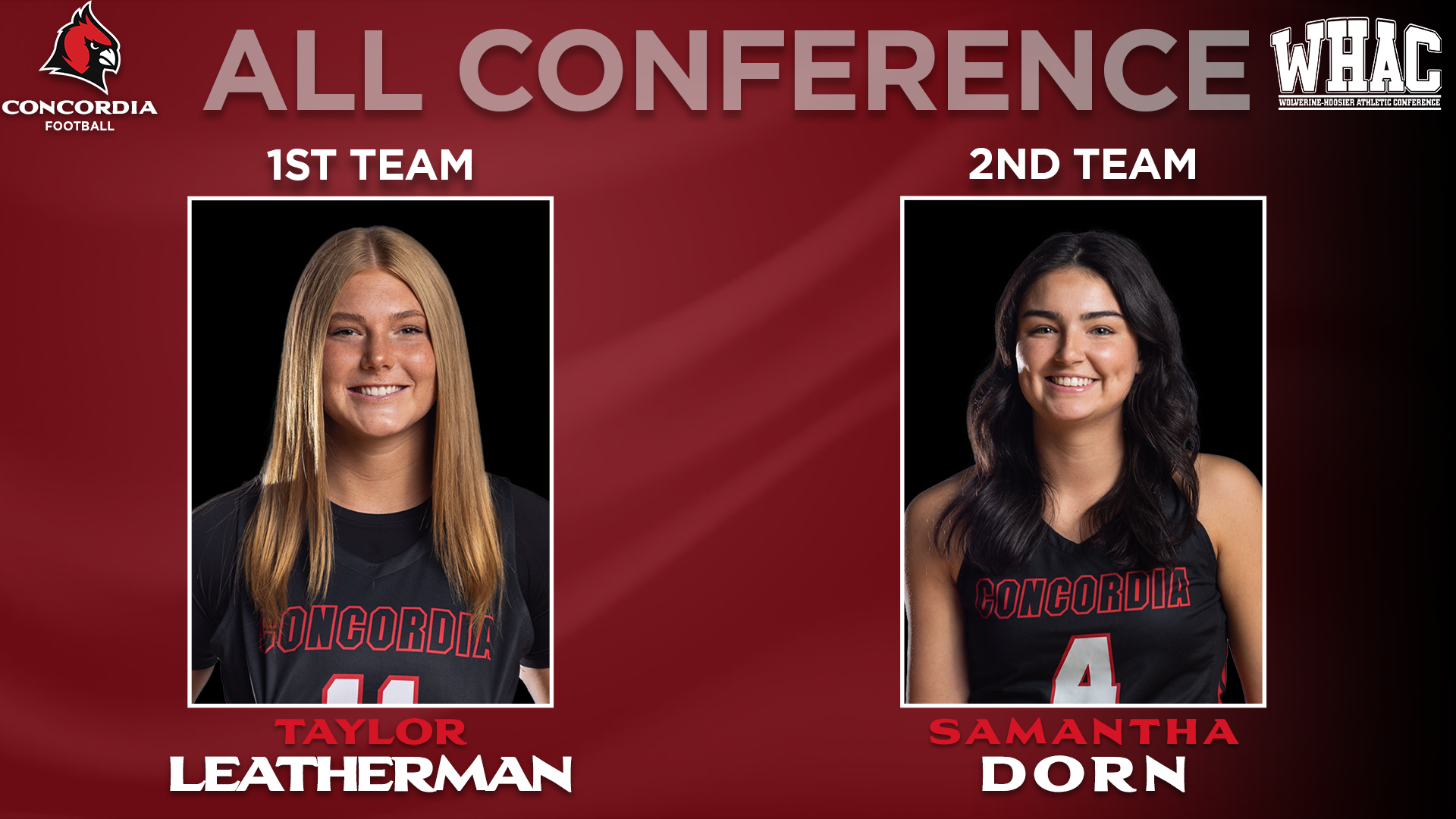 Leatherman and Dorn both honored on WHAC All-Conference Teams