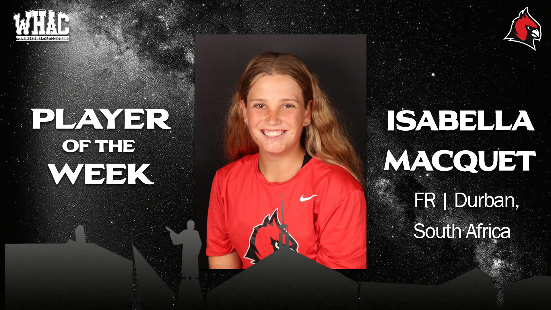 Women's Tennis' Isabella Macquet takes home WHAC Player of the Week honors