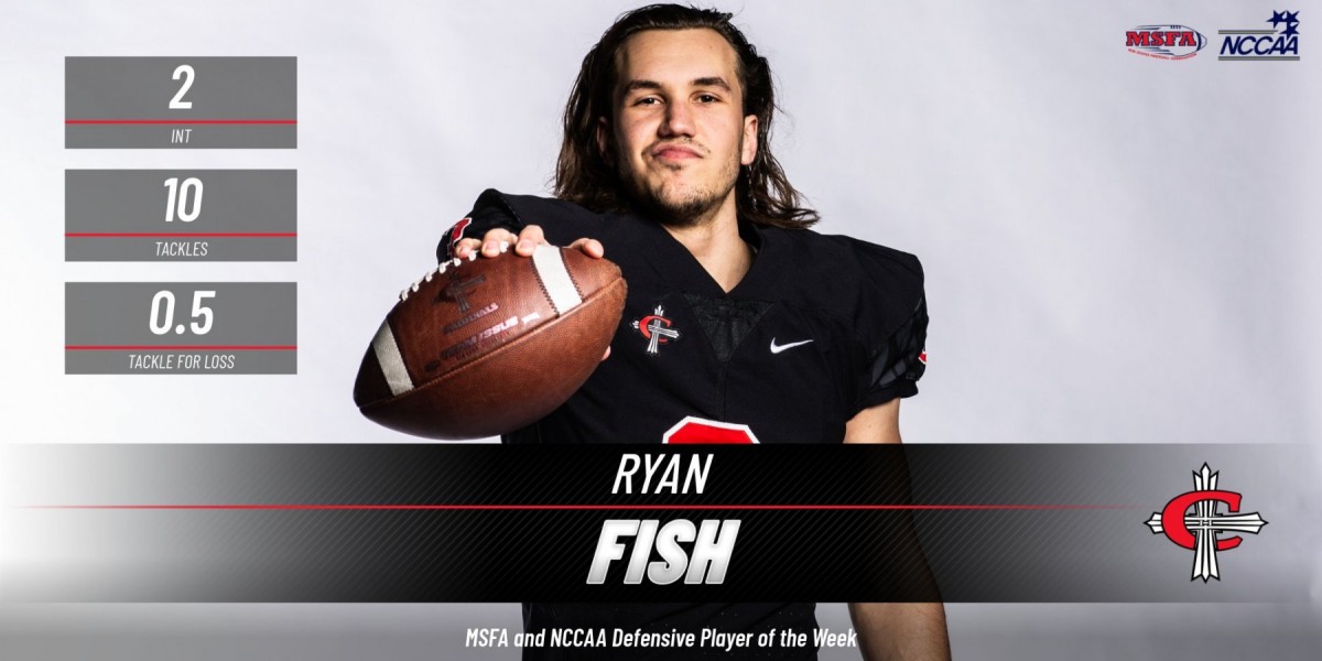 Fish named MSFA and NCCAA Defensive Player of the Week