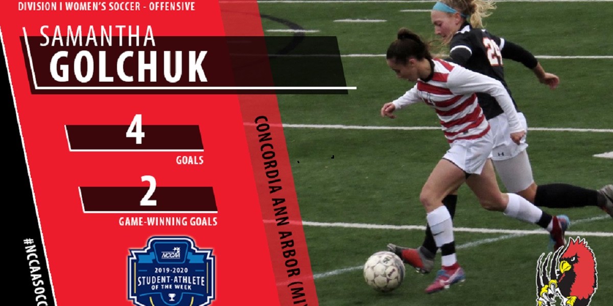 NCCAA names Golchuk Women's Soccer Offensive Player of the Week