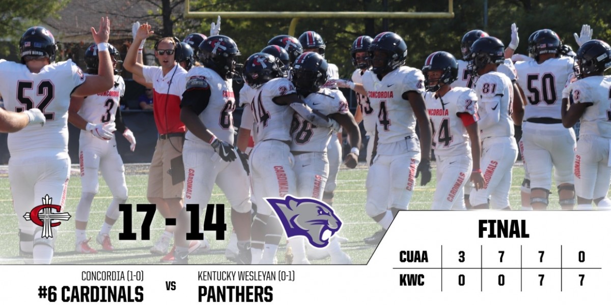 Football defeats NCAA DII Kentucky Wesleyan 17-14 in season opener