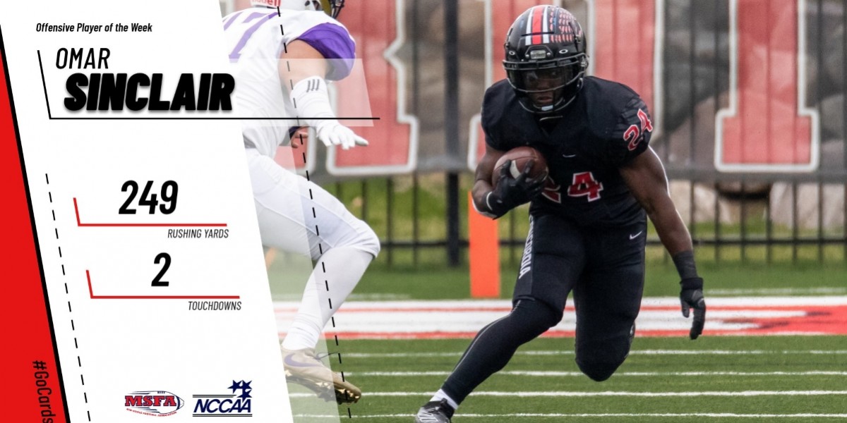 Sinclair named MSFA and NCCAA Offensive Player of the Week