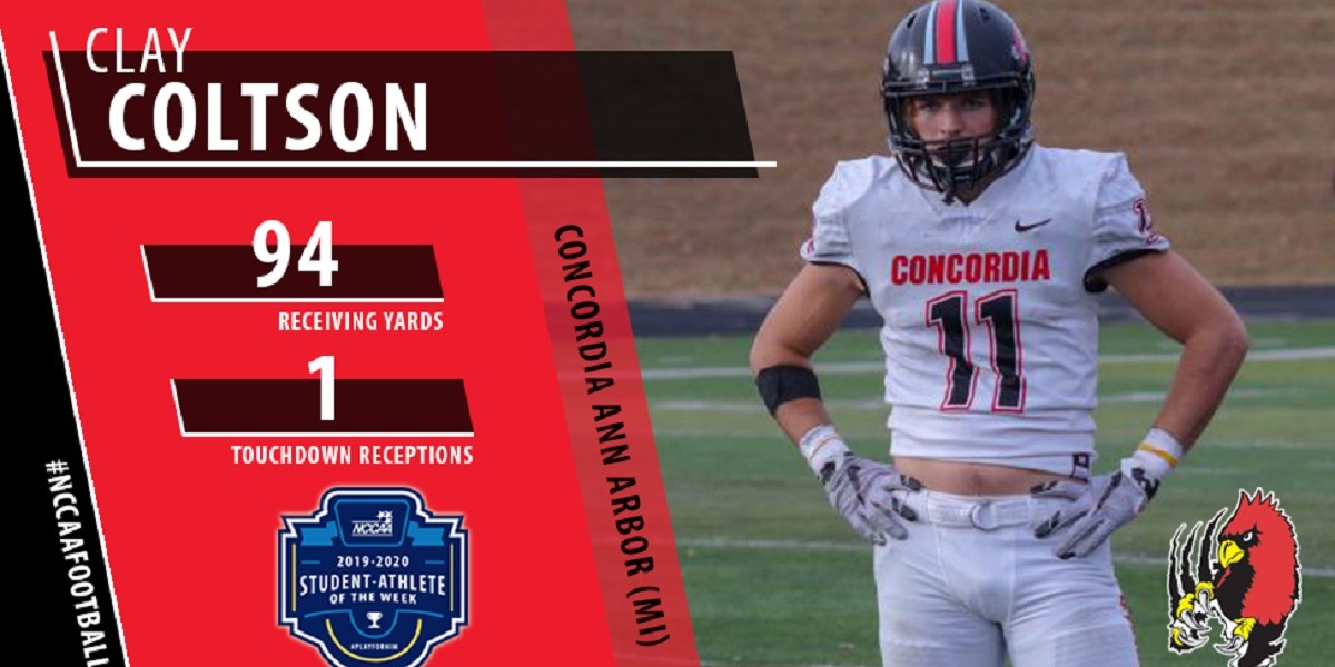 NCCAA recognizes Coltson as the football Offensive Player of the Week