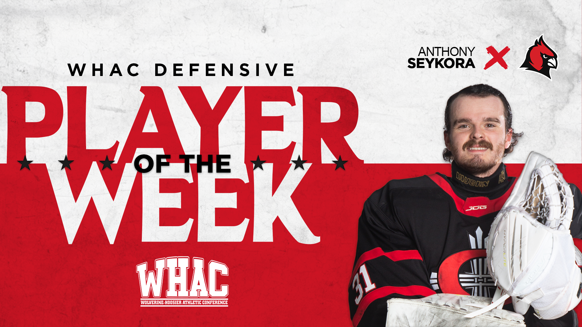 Men's Hockey's Seykora grabs WHAC Weekly Honors