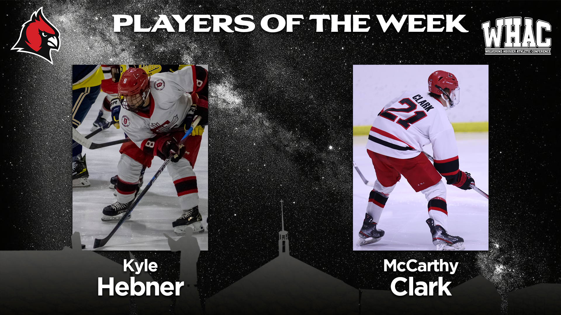 Hebner and Clark sweep WHAC Player of the Week honors