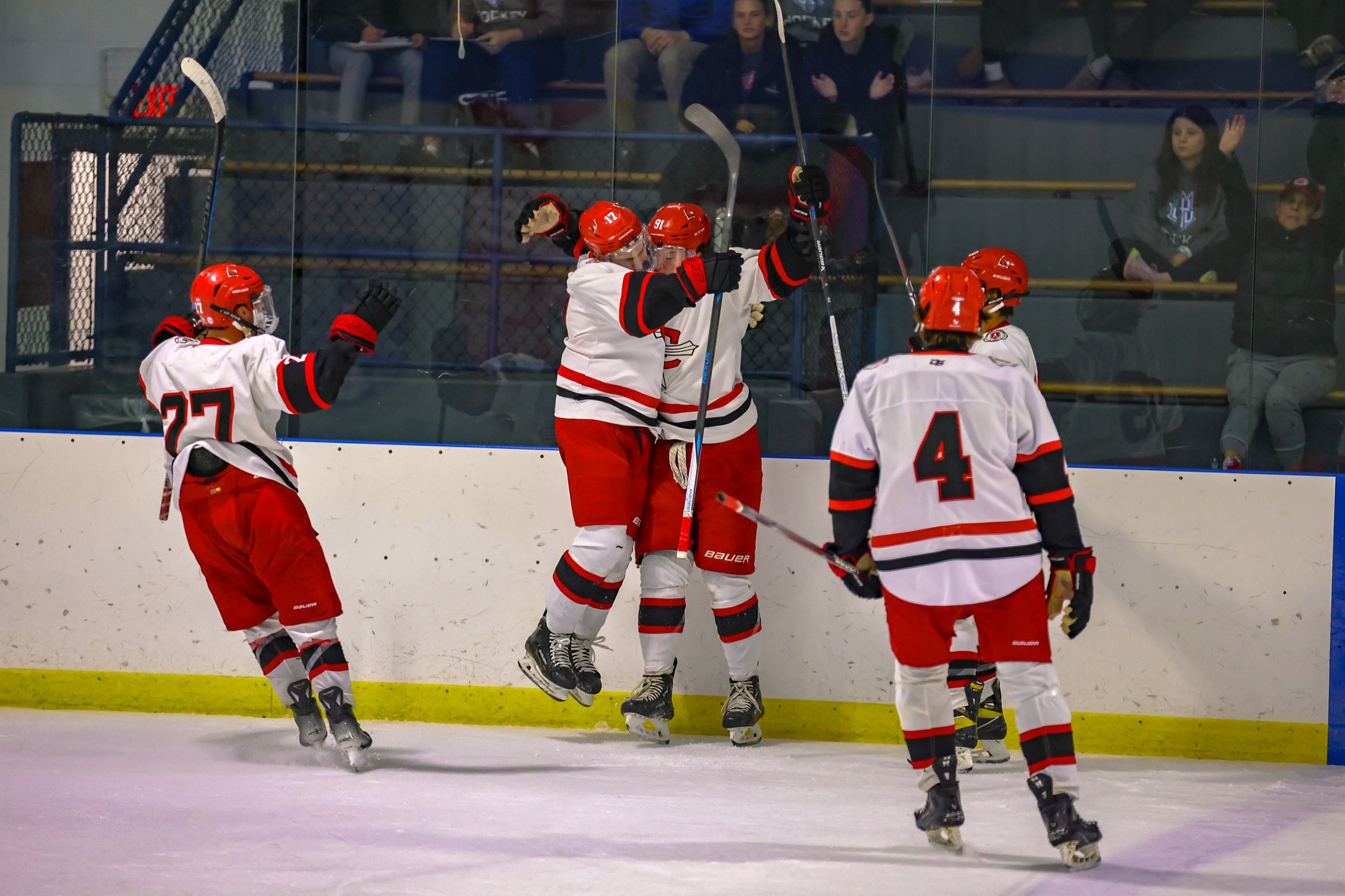 Men's Hockey takes down Rochester Christian at home