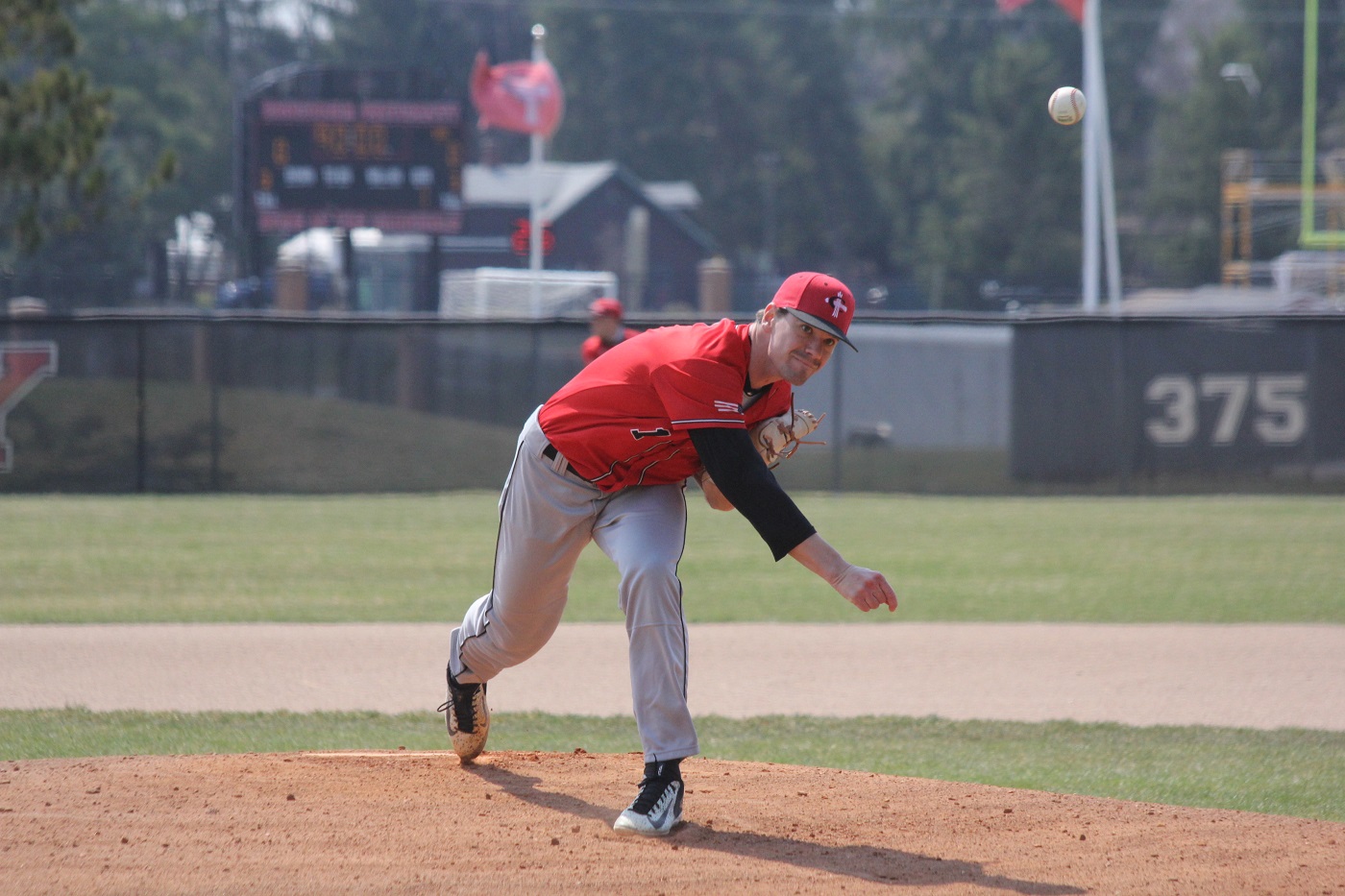 Joe Tany pitched a complete game win in the Cardinals game one win over Cornerstone