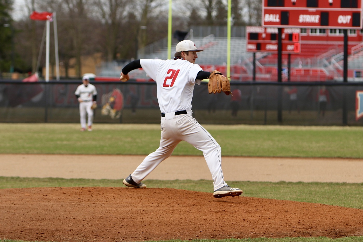 Grant Steinborn earned his 21st career win for the Cardinals on Friday vs. Saint Xavier