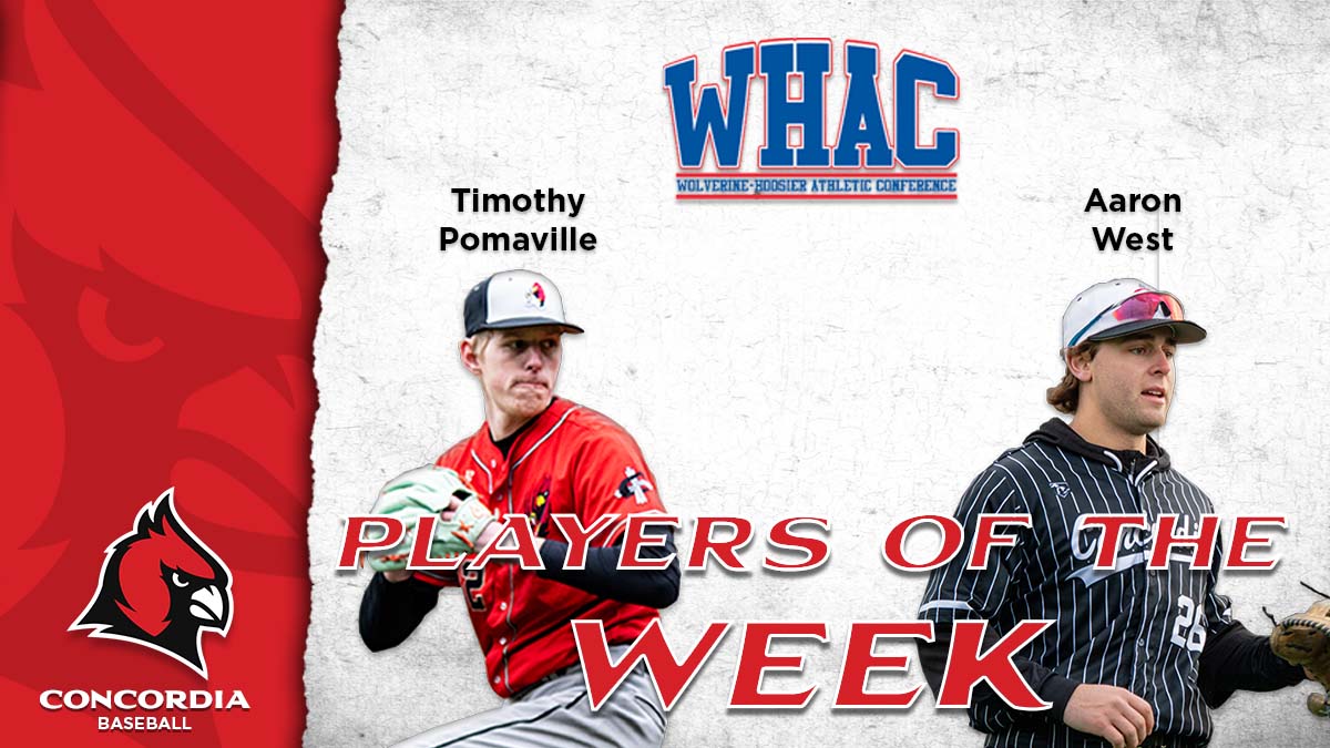 West and Pomaville earn WHAC Baseball Players of the Week