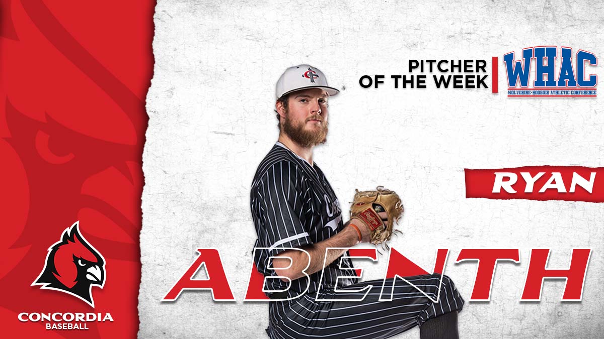 Abenth named WHAC Pitcher of the Week