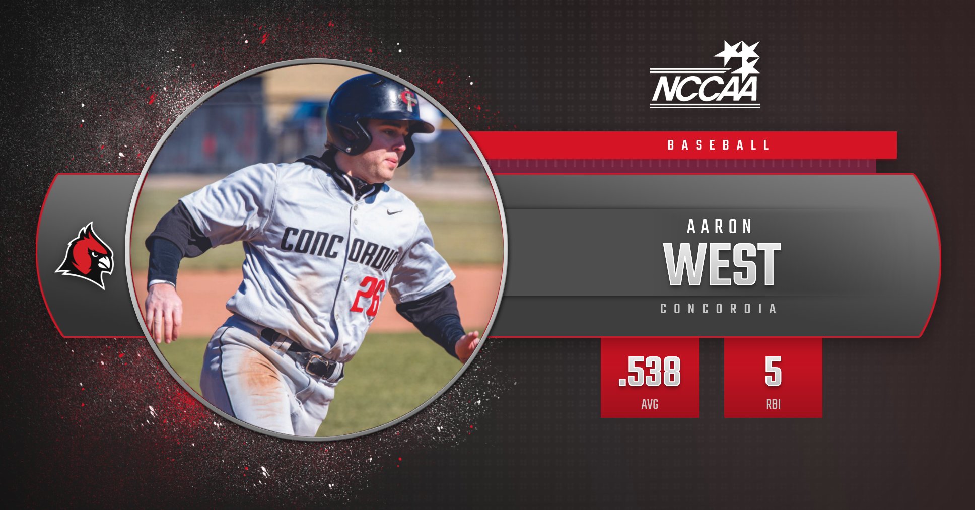 West named NCCAA Baseball Offensive Player of the Week