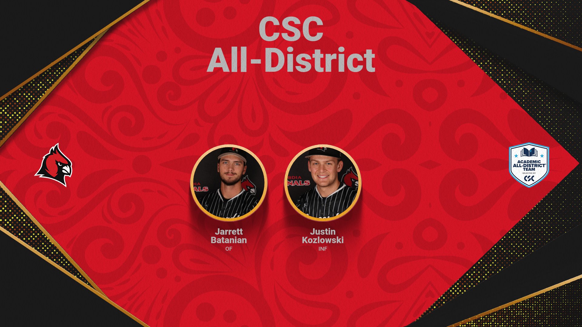 Batanian and Kozlowski named to CSC Academic All-District Team