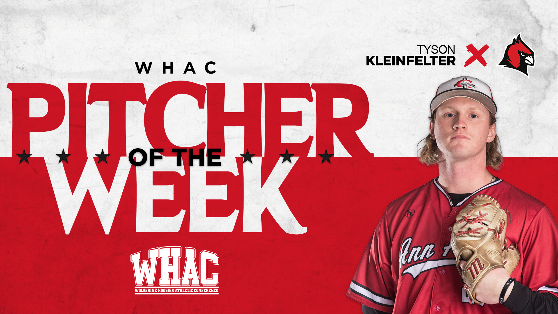 Tyson Kleinfelter picks up second straight WHAC Player of the Week; also named NCCAA Player of the Week