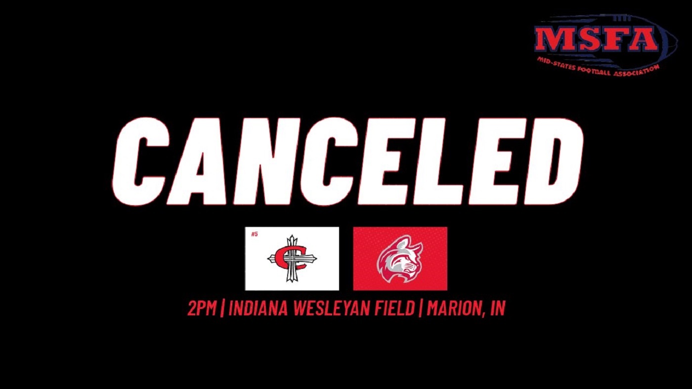 MSFA Mideast game vs. Indiana Wesleyan has been canceled
