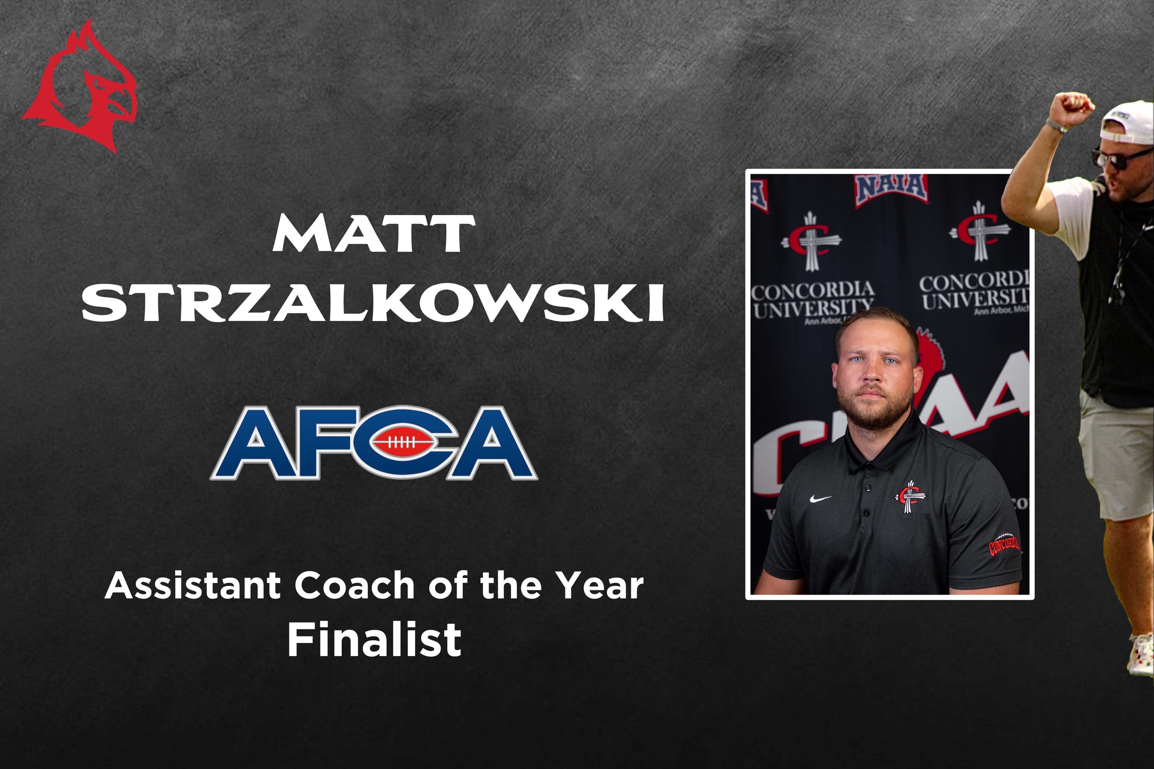 Matt Strzalkowski named an AFCA Assistant Coach of the Year Finalist