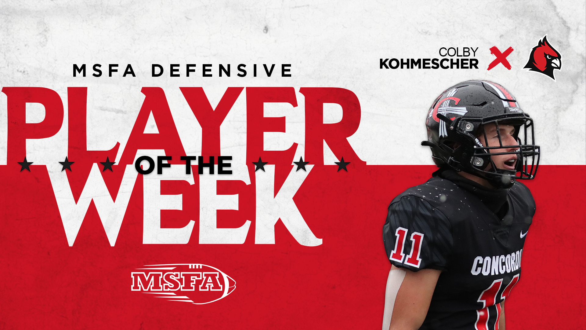 Football's Kohmescher takes home final MSFA Defensive Player of the Week