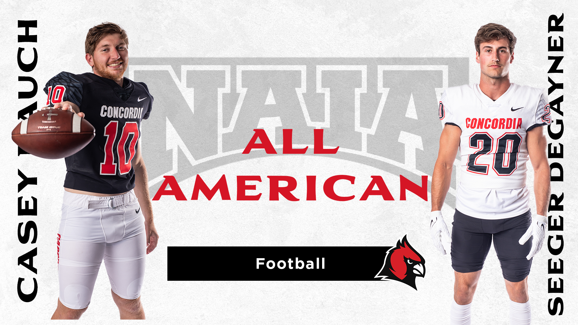 DeGayner and Rauch named to the AFCA/NAIA All-American teams