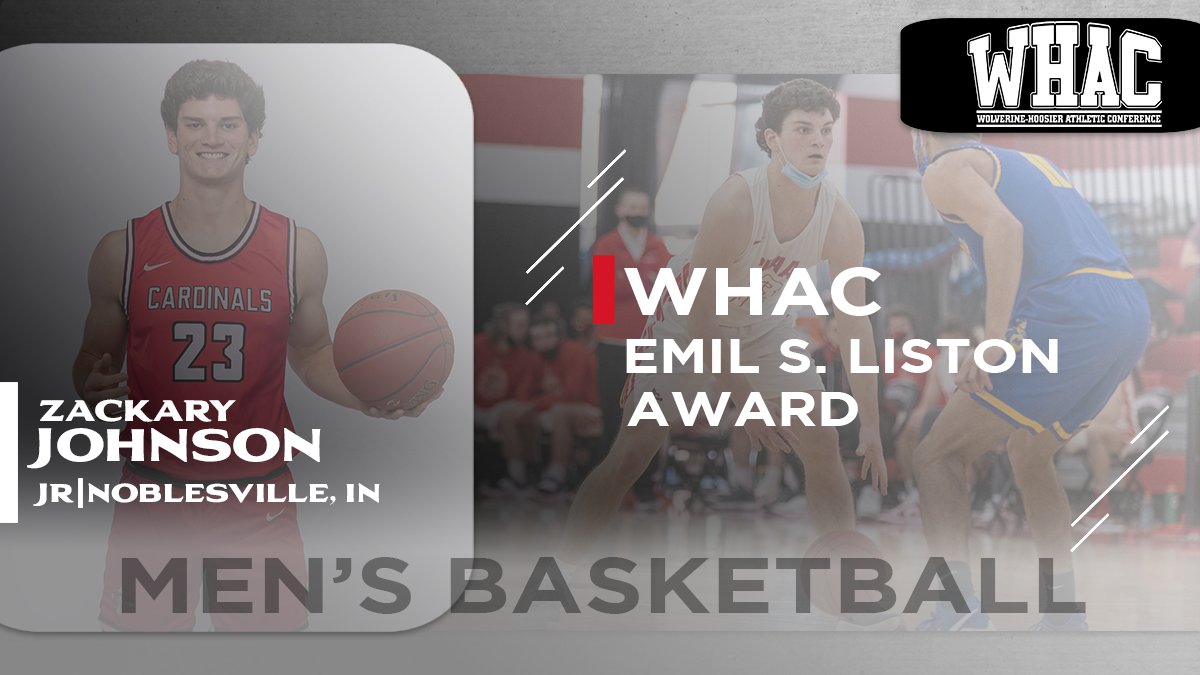 Men's Basketball's Zackary Johnson named WHAC's Emil S. Liston Award Winner