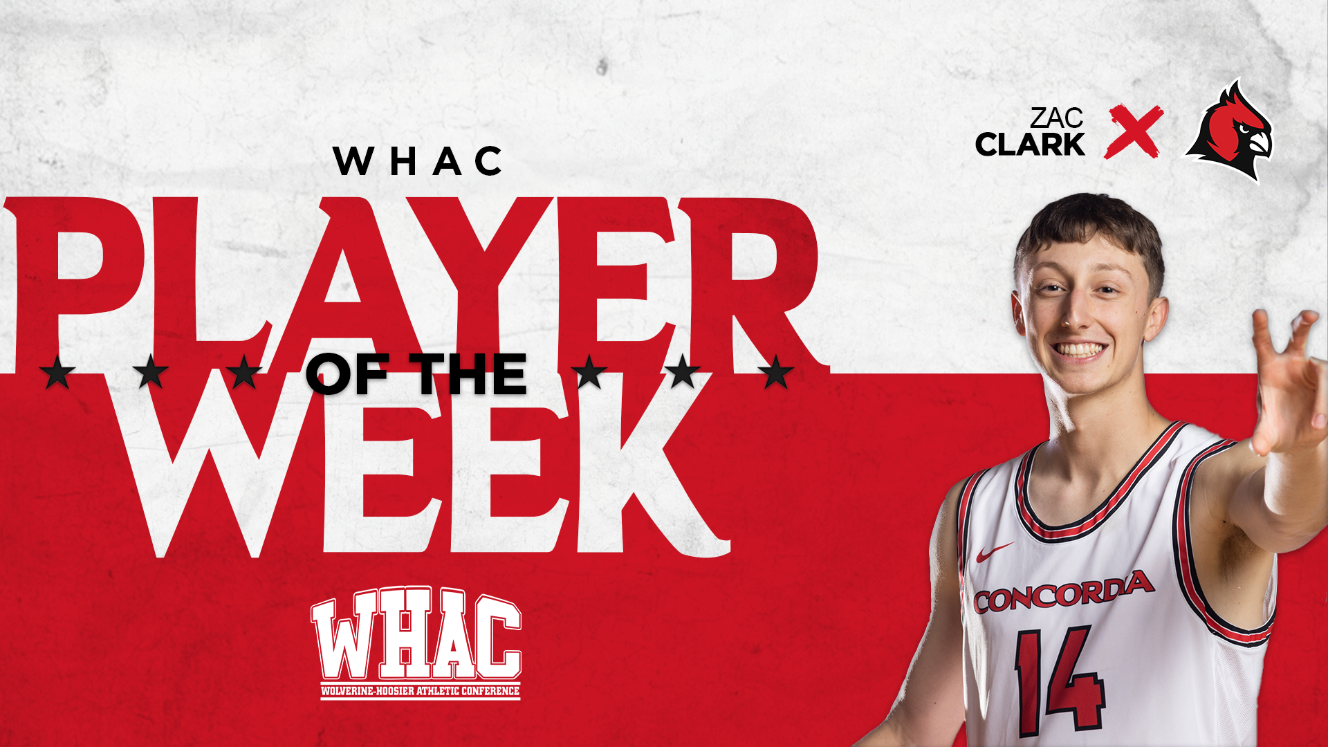 Men's Basketball's Clark wins his first WHAC Player of the Week award