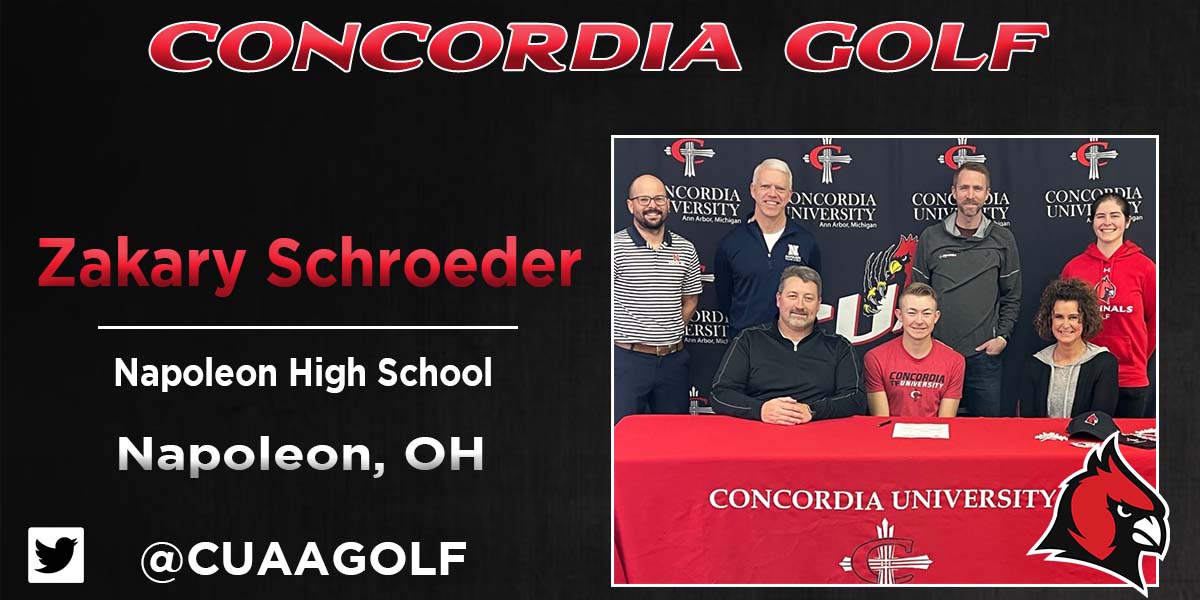 Napoleon's Zakary Schroeder signs with Concordia