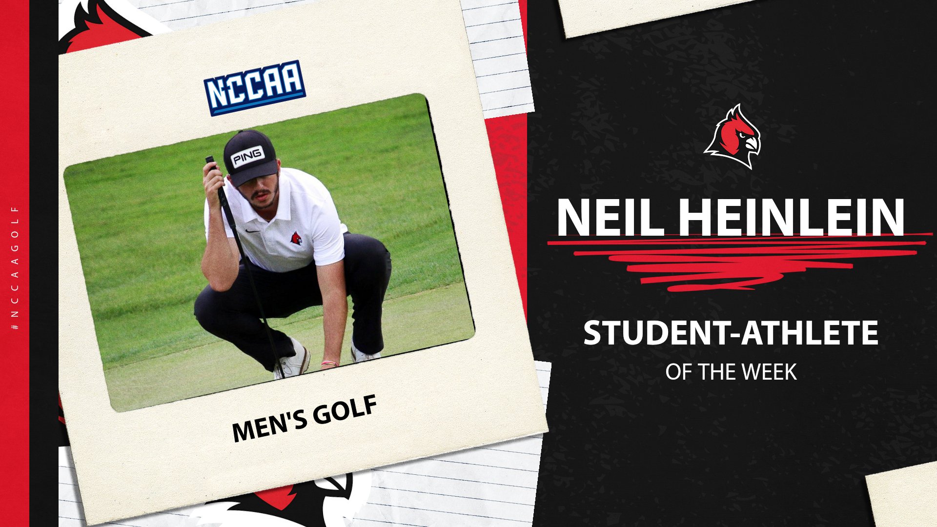 Neil Heinlein takes home NCCAA Golfer of the Week