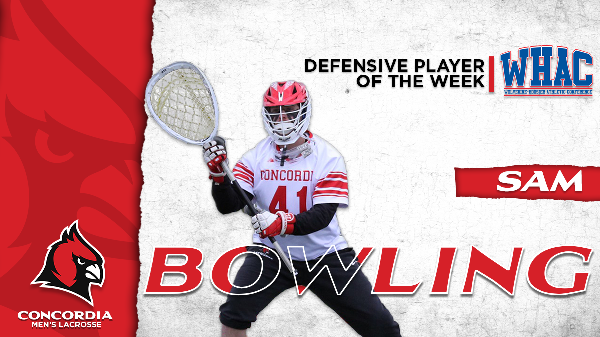 Bowling named WHAC Defensive Player of the Week