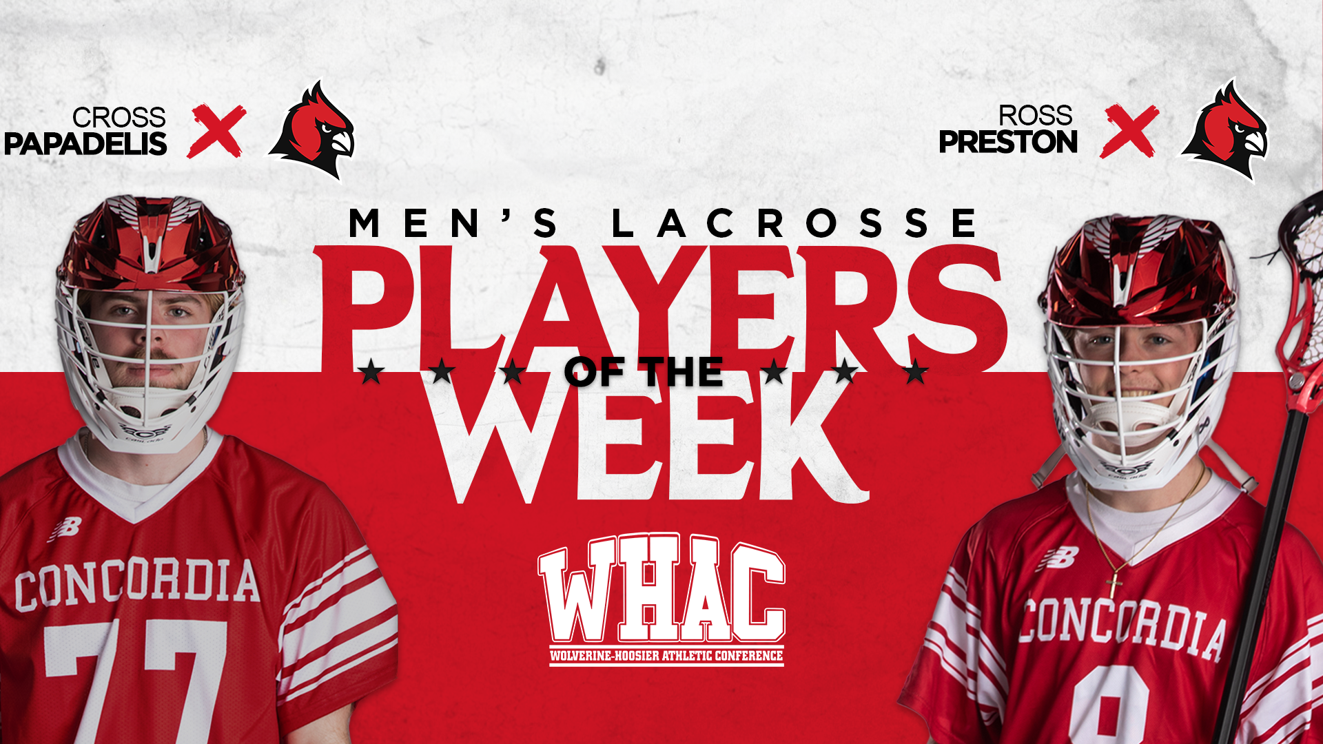 Preston and Papadelis sweep WHAC Player of the Week honors