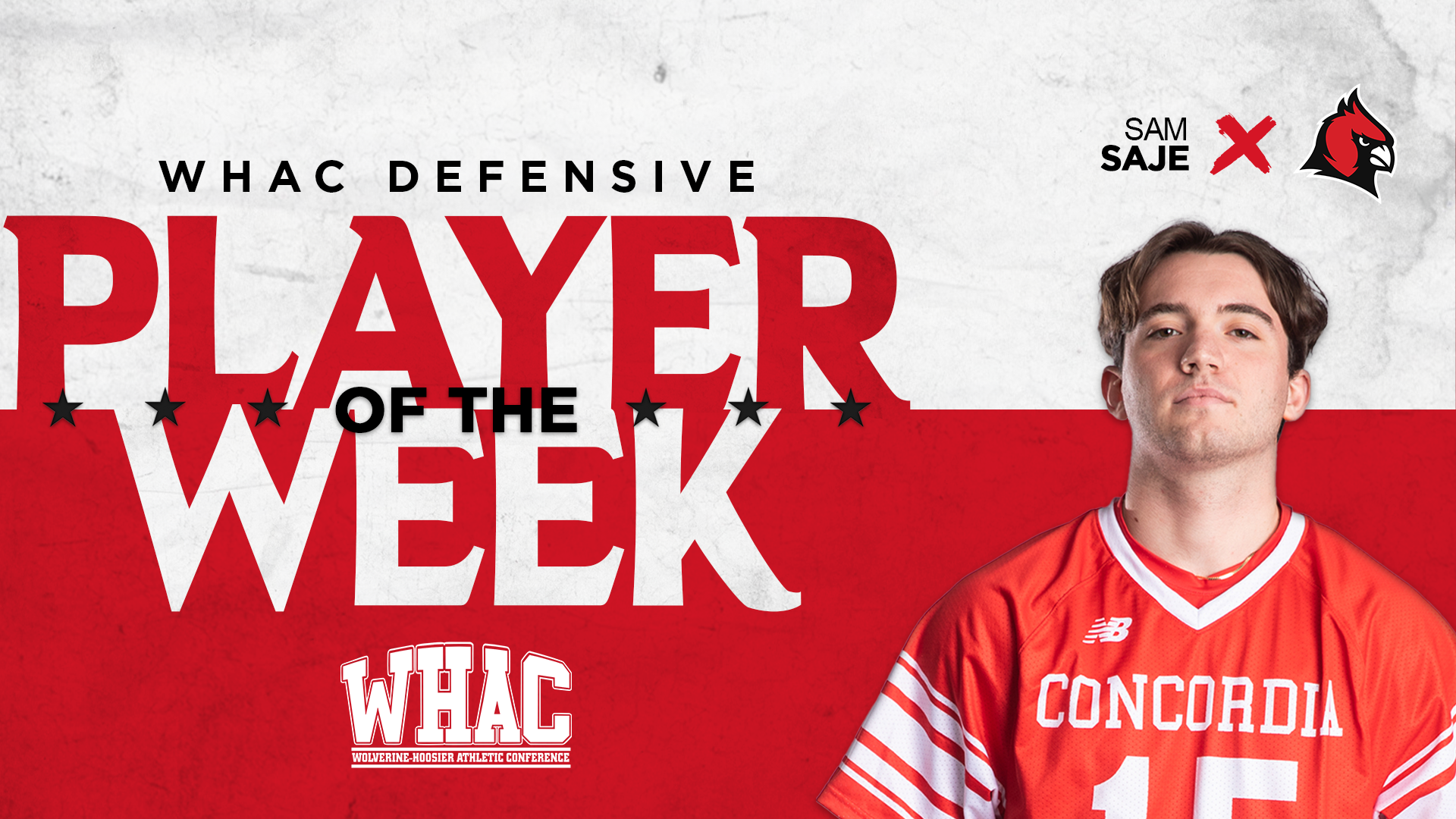 Saje earns second WHAC Player of the Week honors