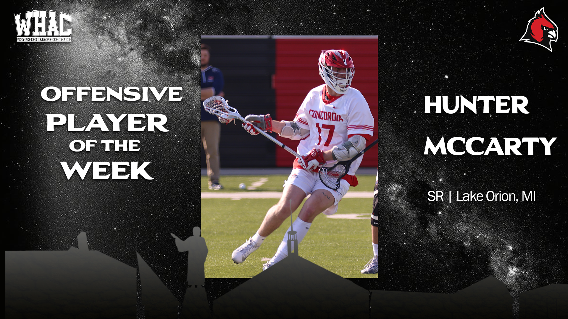 McCarty wins fourth career WHAC Offensive Player of the Week