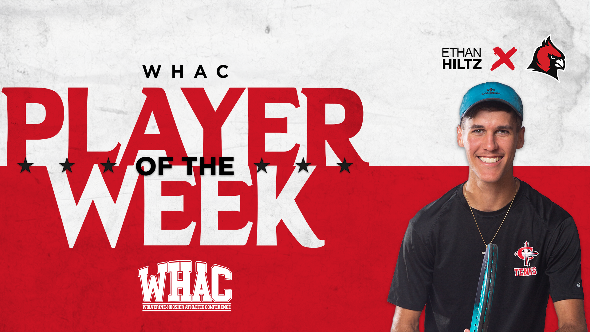 Men's Tennis' Hiltz takes home first WHAC Player of the Week honors