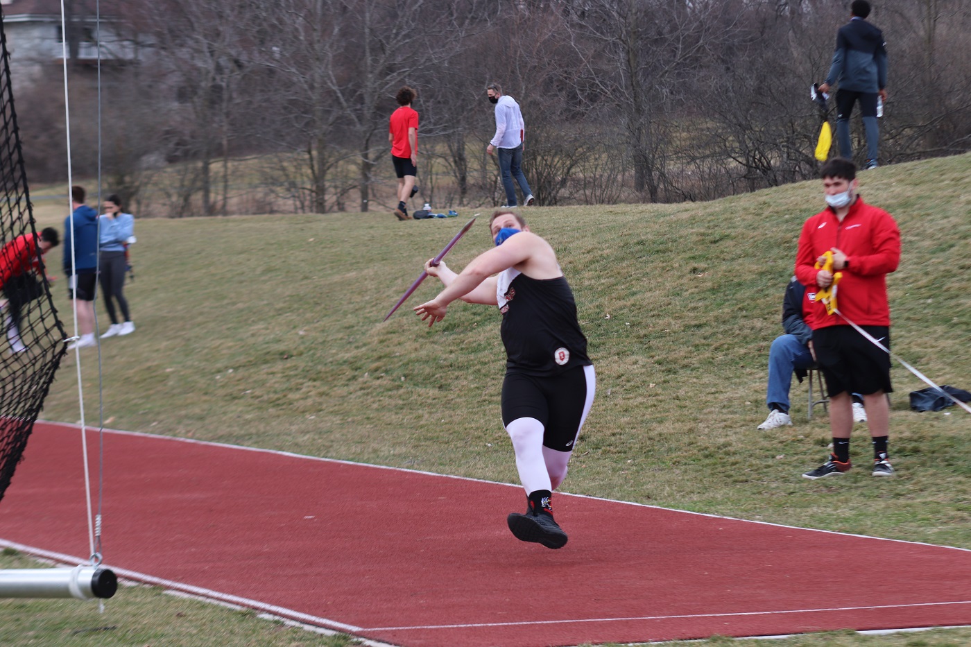 Eric Bugg competes in the javelin