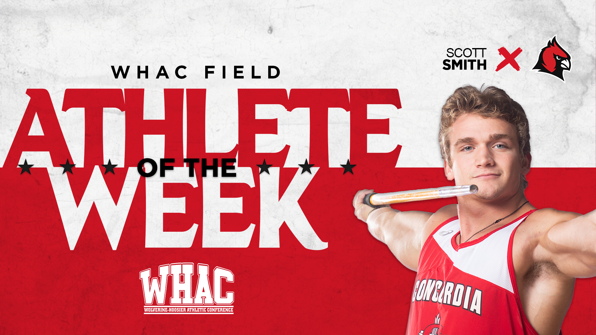 Scott Smith takes home WHAC Field Athlete of The Week