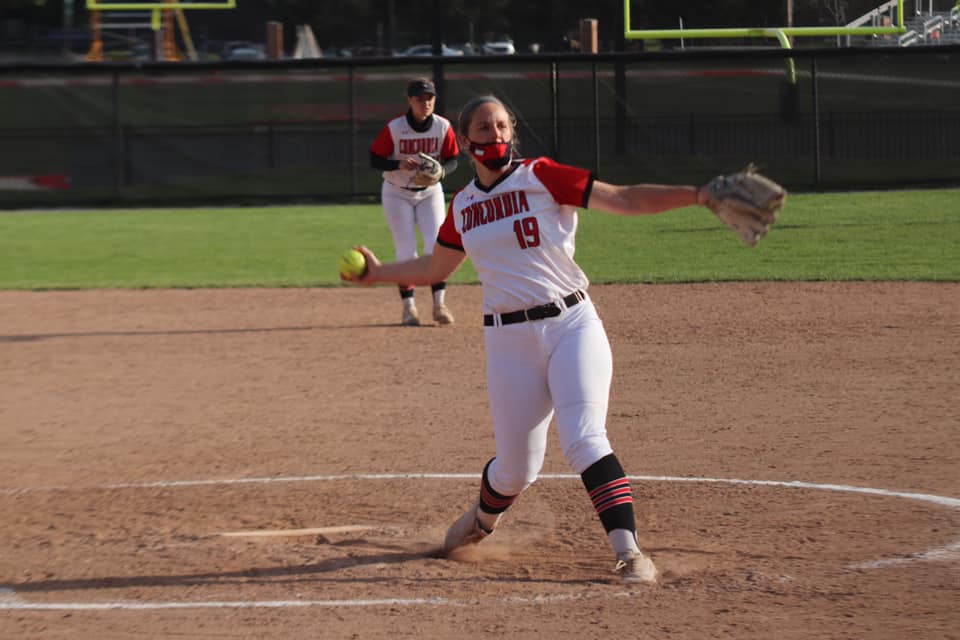 Lauren Reichel led the Cardinals in a complete game win in game 2