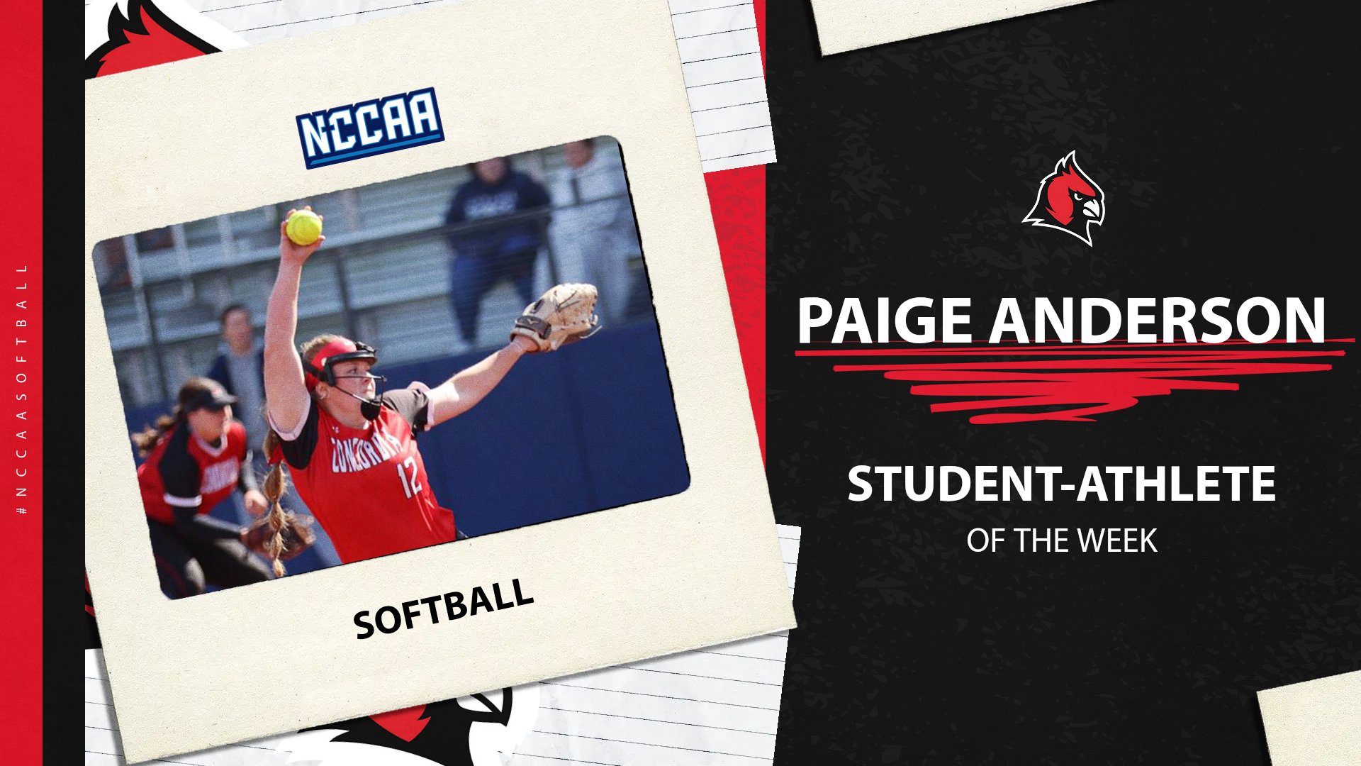 Anderson named NCCAA Pitcher of the Week