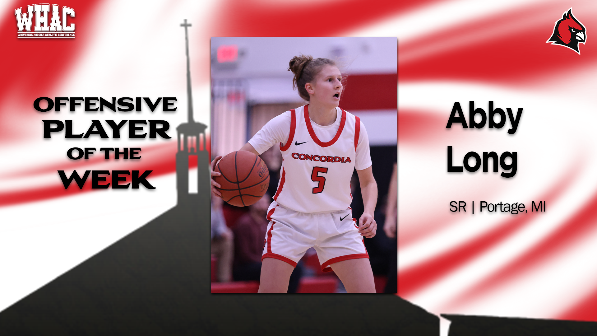 Abby Long wins first WHAC Offensive Player of the Week of the Season