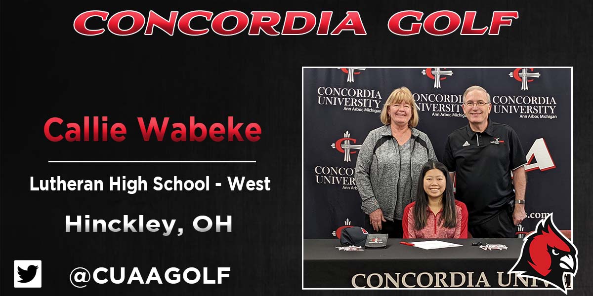 Callie Wabeke signs with Concordia Golf