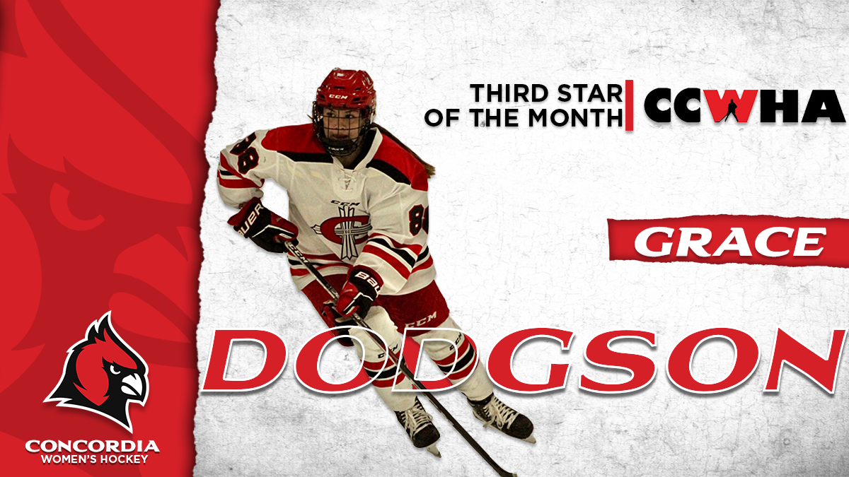 Dodgson captures CCWHA Third Star of the Month for November