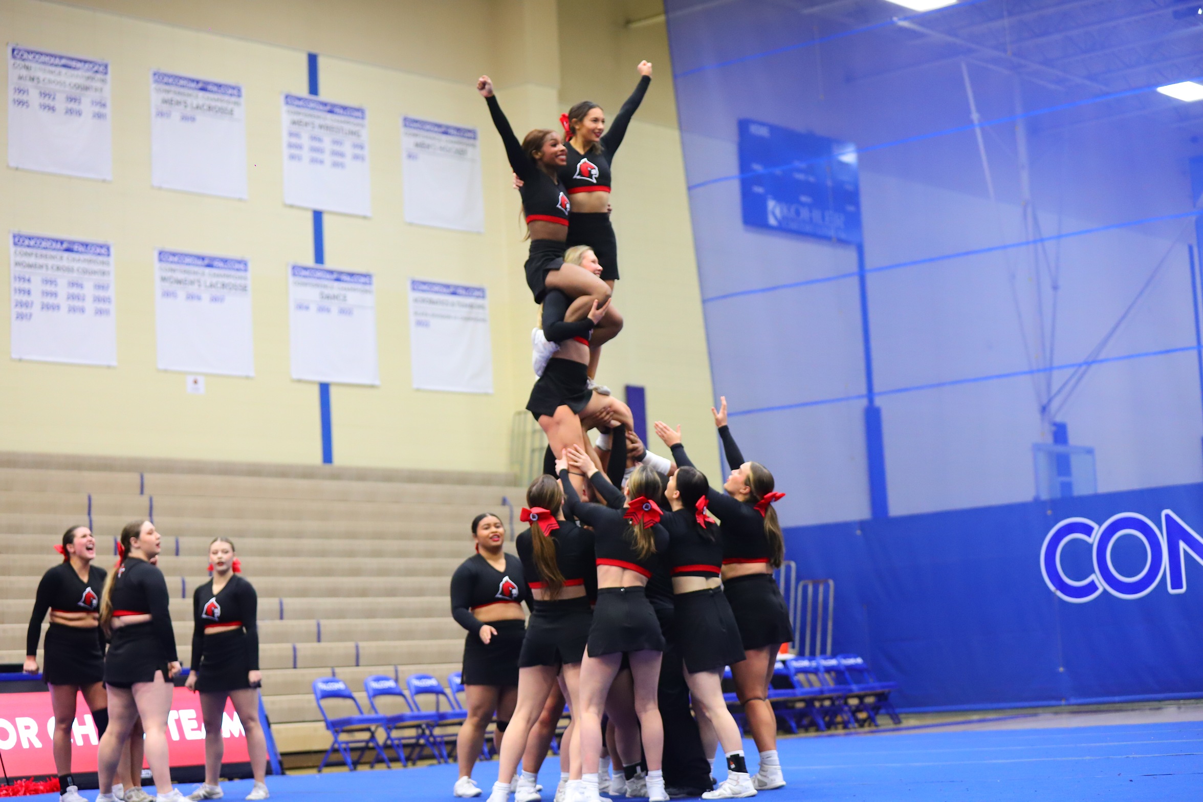 Cheer flies high at home with first place finish at Cardinal Invite