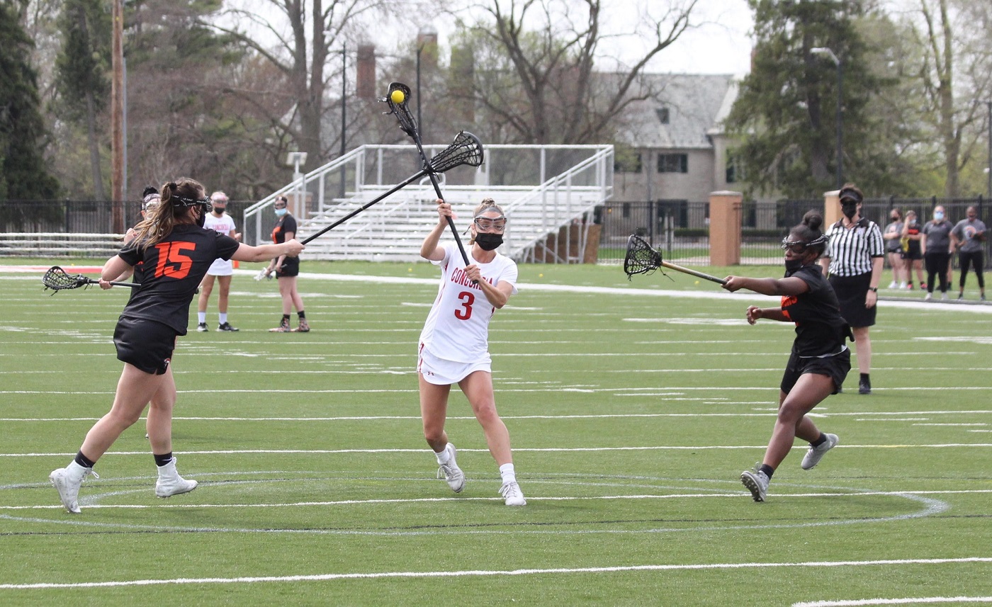 Madisyn Fox recorded a career high 6 goals (Photo courtesy of Michael Costello - all lacrosse michigan)