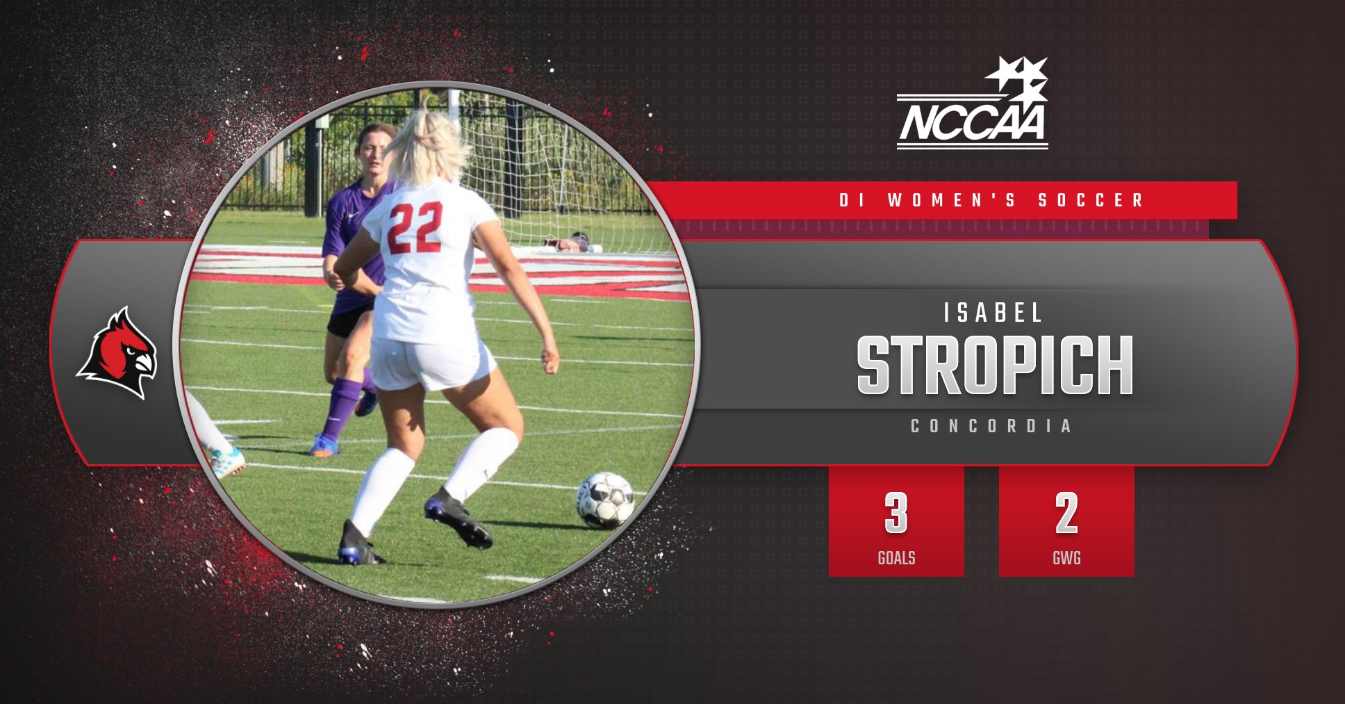 Isabel Stropich named NCCAA Offensive Player of the Week