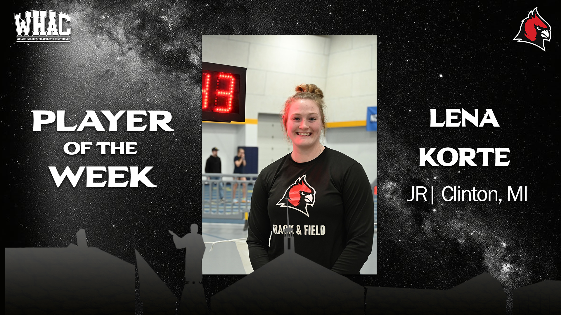 Korte earns fifth WHAC Player of the Week honors of the season