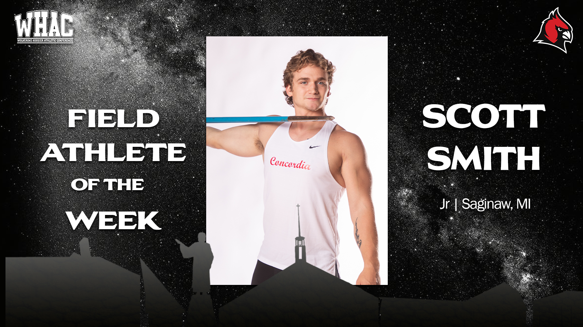 Scott Smith wins WHAC Field Athlete of the Week