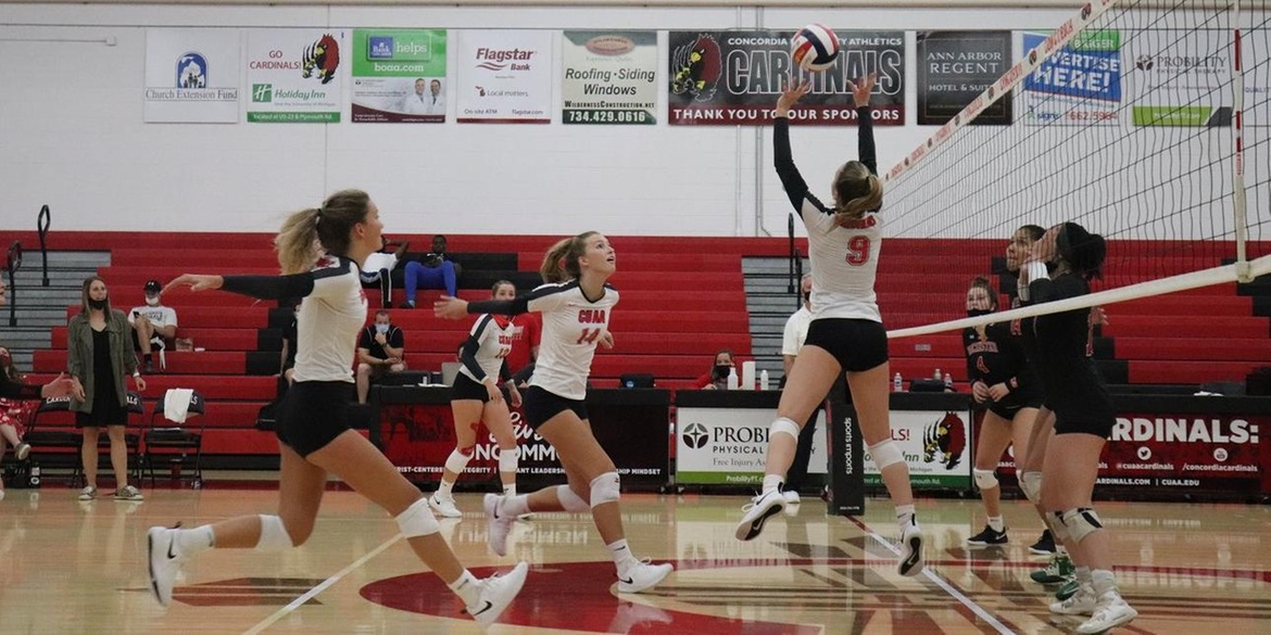 Volleyball defeats Rochester 3-1 to claim first WHAC win