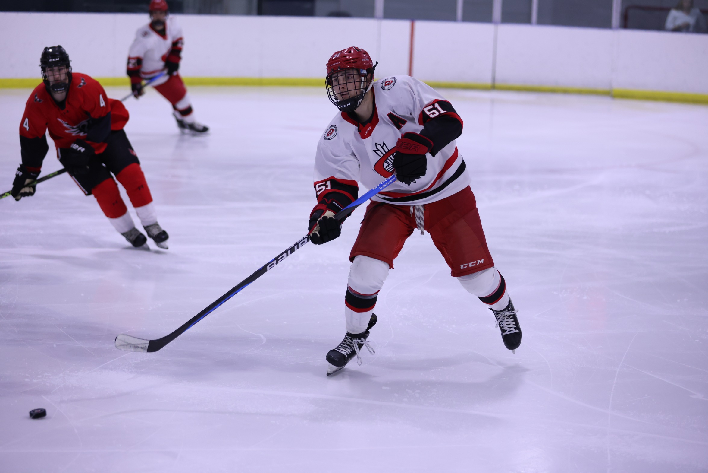 Men's Hockey topped on the road by Aquinas