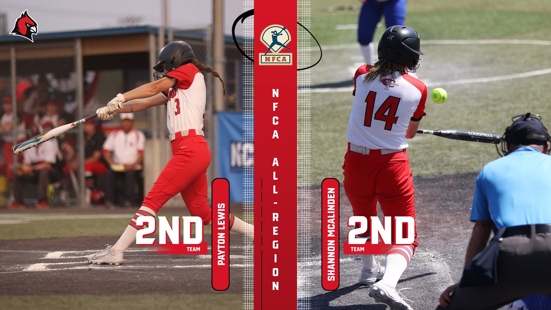 McAlinden and Lewis earn NFCA All-Region honors