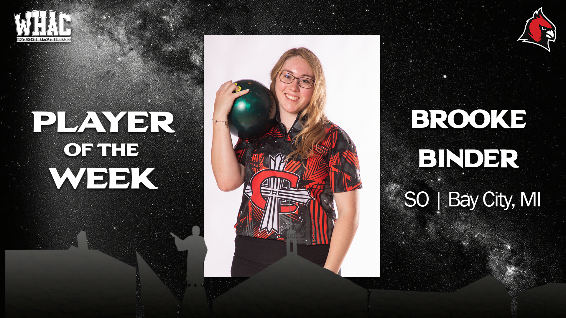 Brooke Binder earns her first WHAC Bowler of the Week of Career