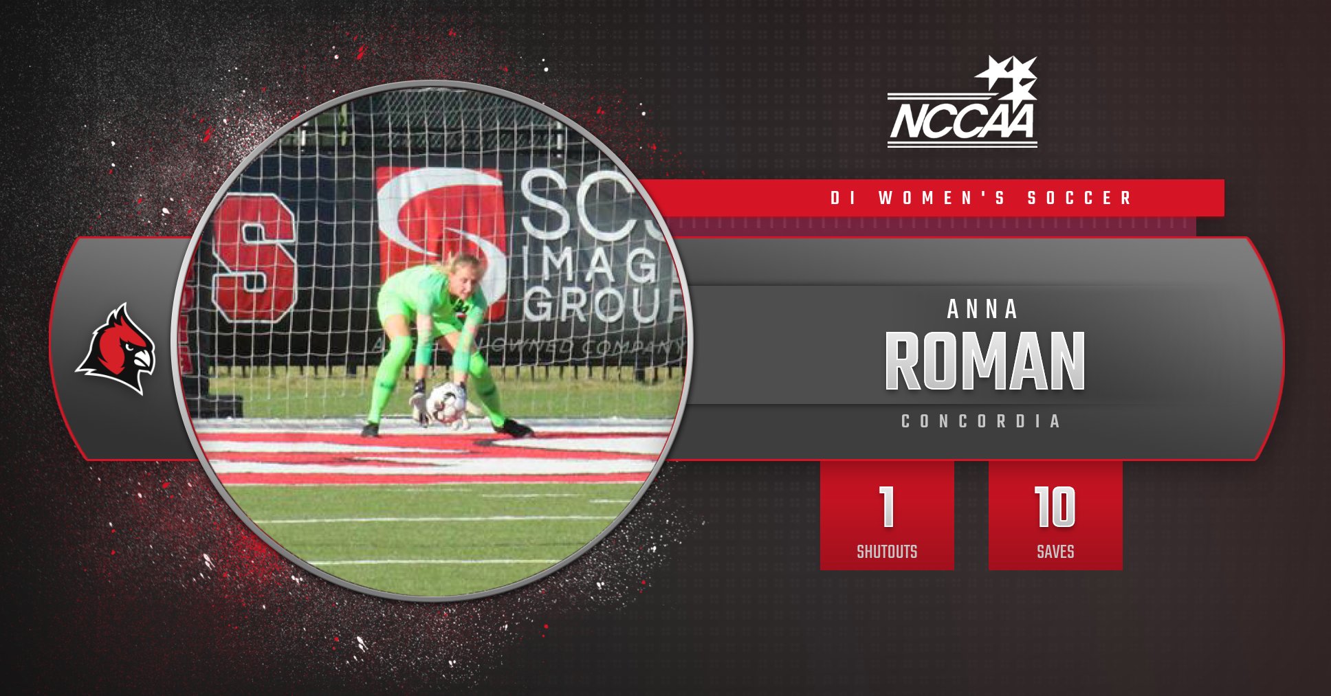 Anna Roman named NCCAA Defensive Player of the Week