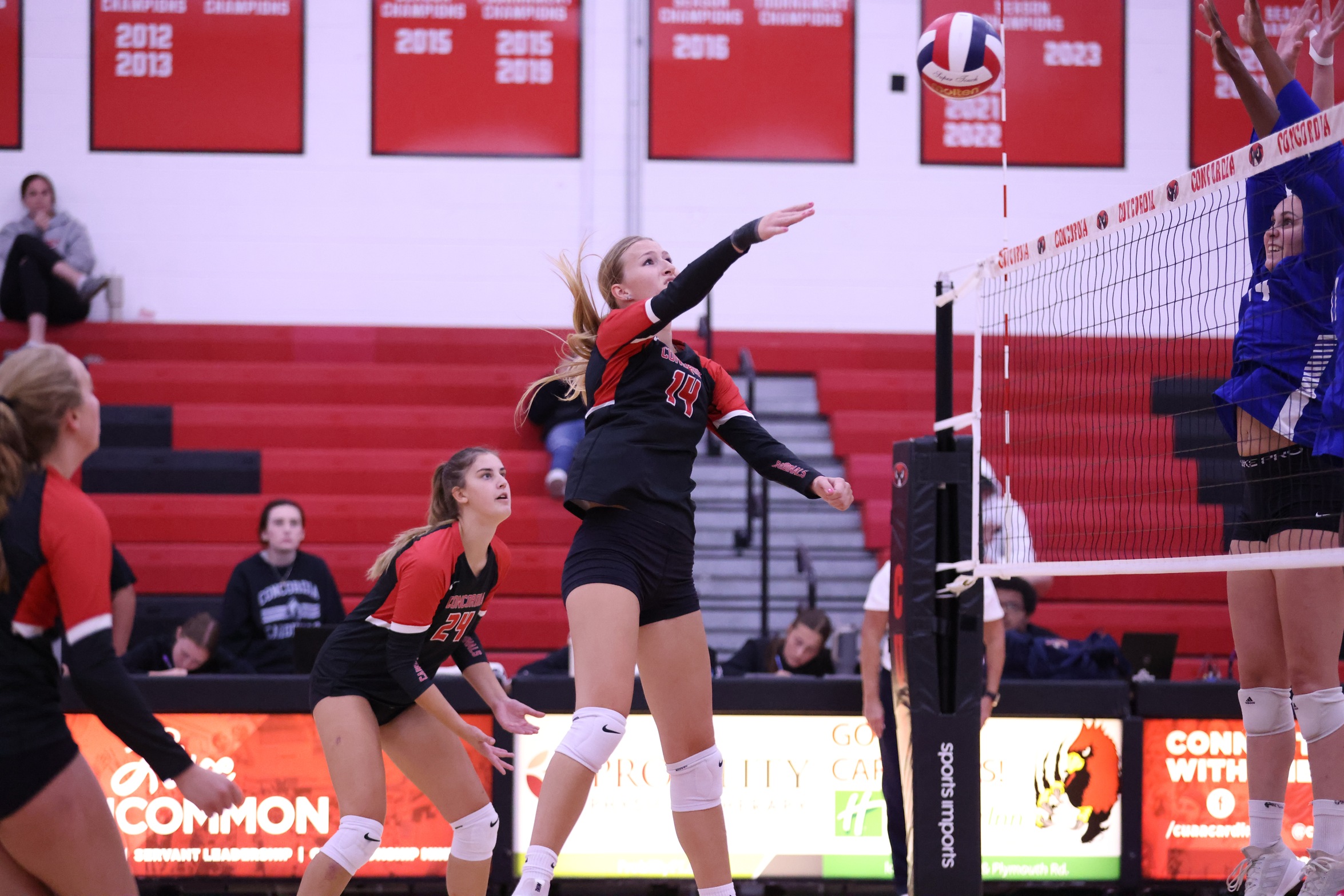 Volleyball takes Cornerstone to five sets but falls 3-2