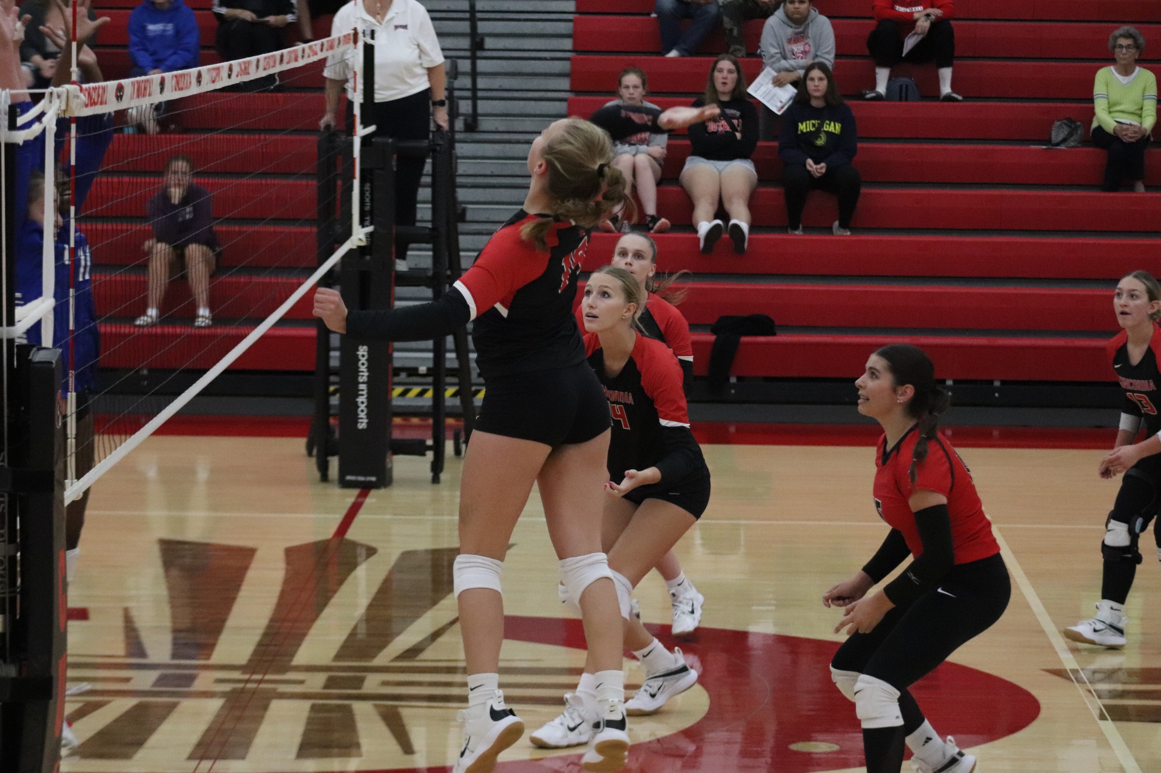 Volleyball defeats Madonna in straight sets